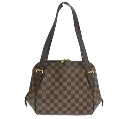 Pre-owned Louis Vuitton Belem Mm Canvas Shoulder Bag () In Brown