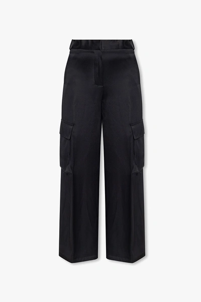 Versace Cargo Pants In Wool In Black