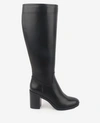 Kenneth Cole Women's Veronica High Heel Dress Boots In Black Leather