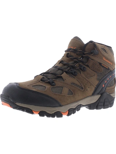 Bearpaw Brock Mens Suede Waterproof Hiking Boots In Multi