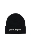 PALM ANGELS PALM ANGELS EMBROIDERED LOGO BEANIE HAT
