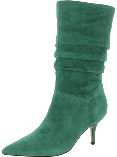 Nine West Mycki Womens Slouchy Pointed Toe Mid-calf Boots In Green