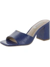 STEVE MADDEN ALAYA WOMENS LEATHER SLIDE SANDALS