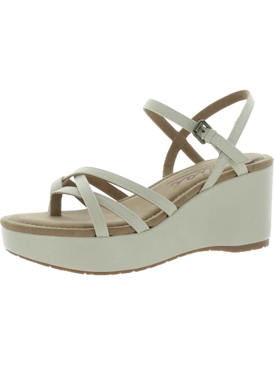 Zodiac Rita Womens Strappy Buckle Wedge Sandals In Multi