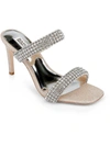 Badgley Mischka Sade Womens Glitter Slip On Heels In Gold