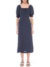 B COLLECTION BY BOBEAU WOMENS CLIP DOT LONG MIDI DRESS