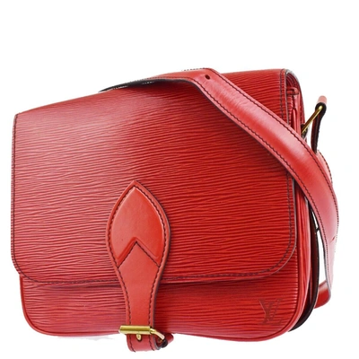 Pre-owned Louis Vuitton Cartouchiere Leather Shoulder Bag () In Red