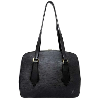 Pre-owned Louis Vuitton Voltaire Leather Tote Bag () In Black