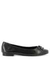 Tory Burch Cap Toe Ballerinas In Black