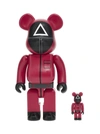 MEDICOM TOY BE@RBRICK 100% AND 400% SQUID GAME SOLDIER DECORATIVE ACCESSORIES RED