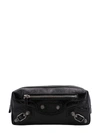 BALENCIAGA PATENT LEATHER BEAUTY CASE WITH LEATHER DETAILS