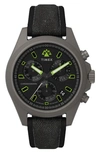 Timex Men's Field Post Expedition North Stainless Steel & Silicone Strap Chronograph Watch/43mm In Black