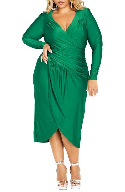 city chic emerald green dress City Lights Emerald Green Sequin Dress – Shop the Mint main image 1