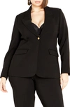 City Chic Kara Blazer In Black