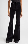 Veronica Beard Sheridan Cotton-blend Velvet Flared Pants In Black
