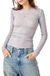 Free People Gold Rush Sequin Top In Lilac