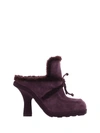 Burberry Shearling-lined Suede Mules