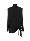 Saint Laurent Draped Viscose Dress