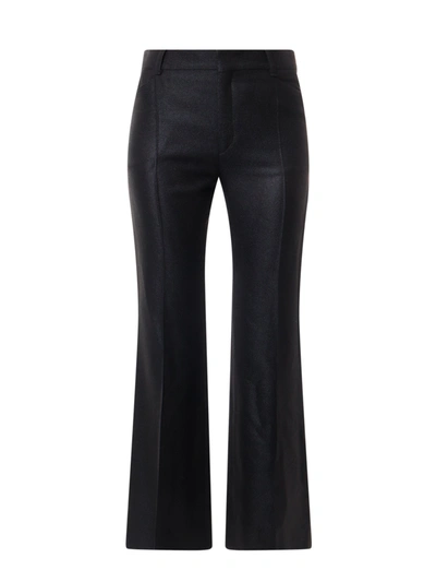Chloé Silk And Virgin Wool Trouser In Black