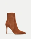 Veronica Beard Lisa Suede Stiletto-heel Bootie In Chestnut