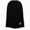 Stone Island Black Balaclava In Virgin Wool Men In Black