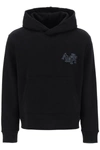 Amiri Staggered Logo Hoodie In Black