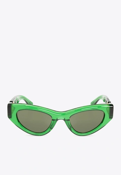 BOTTEGA VENETA CAT-EYE ANGLE SUNGLASSES