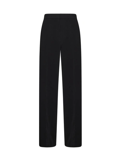 Blanca Vita Mid-rise Cropped Trousers In Black