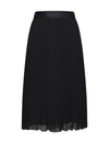 Dkny Chiffon Midi Skirt In Black