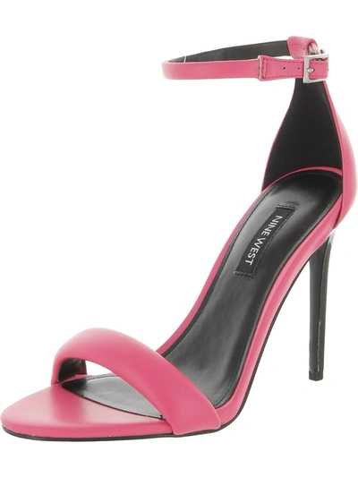 Nine West Teeya 3 Womens Faux Leather Stiletto Heels In Pink