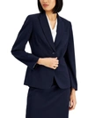 Tahari Asl Notched Two-button Blazer In Blue