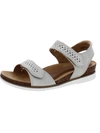 COBB HILL MAY WAVE STRAP WOMENS LEATHER FOOTBED WEDGE SANDALS