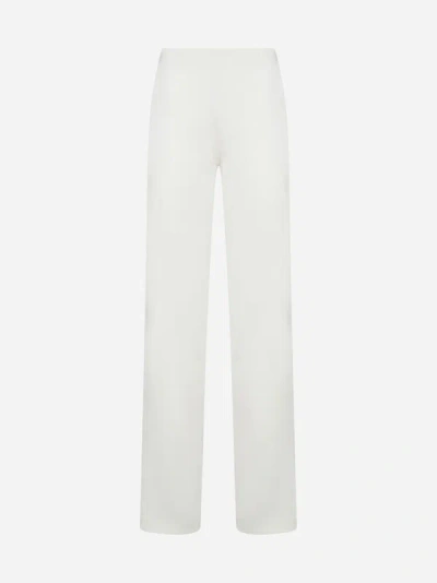 Alice And Olivia Teeny Viscose-blend Trousers In White