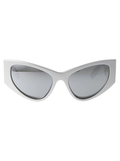 Balenciaga Bb0300s Sunglasses In 002 Silver Silver Silver