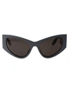 Balenciaga Bb0300s Grey Sunglasses In 004 Grey Grey Grey