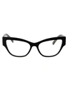 Dolce & Gabbana Cat-eye Glasses In 3299 Black On Leo Brown