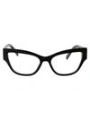 Dolce & Gabbana Cat Eye-frame Logo-lettering Glasses In 501 Black