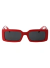 Dolce & Gabbana Dg6187 Rectangle-frame Injected Sunglasses In 309687 Red