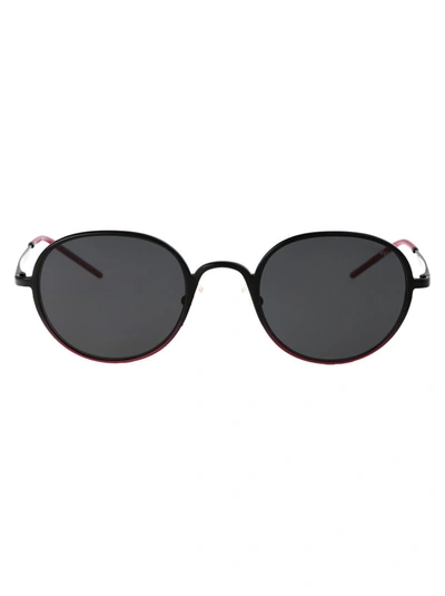 Ea7 Emporio Armani Sunglasses In 337487 Shiny Black/fuchsia Dark Grey