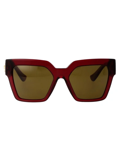 Versace 55mm Butterfly Sunglasses In Red