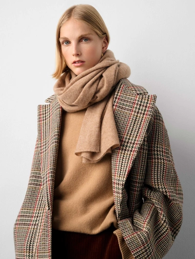 White + Warren Cashmere Scarf In Camel Heather