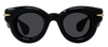 Loewe Inflated Lw 40118 I 01a Round Sunglasses In Black