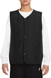 Nike Life Woven Insulated Military Vest In Black