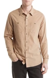 Travismathew Cloud Flannel Button-up Shirt In Portabella