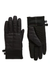 Ur Quilted Puffer Gloves In Black