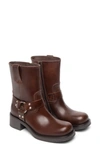 Nerogiardini Leather Harness Biker Booties In Brown