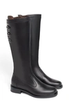 Nerogiardini Buckled Up Knee High Riding Boot In Black