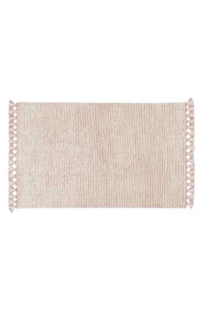 Lorena Canals Kid's Woolable Rug In Sheep White/ Pale Blush