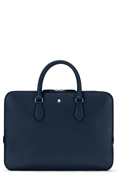 Montblanc Sartorial Leather Document Case In Blue