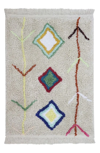 Lorena Canals Mini Kaarol Washable Cotton Blend Rug In Natural Multicolor